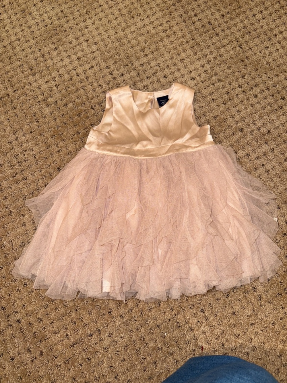 GAP Girls Pink Cream Tulle Formal Dress